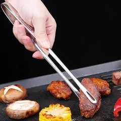 Stainless Steel Food Tongs Long Handle Non-Slip BBQ Tongs Steak Tongs Clamp Tool
