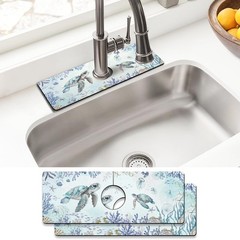 Sink Faucet Absorbing Mat, 2 Pack Drying Mat Around Faucet Sink Splash Guard …