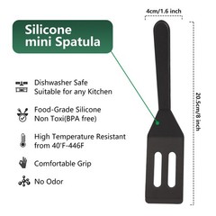 2 Pack Silicone Small Spatula for Non Stick Cookware Kitchen Cooking Baking USA