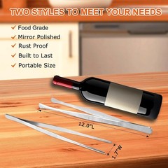 12-Inch Cooking Tweezers, 2-Pack Stainless Steel Kitchen Tongs | Two 12-inch …