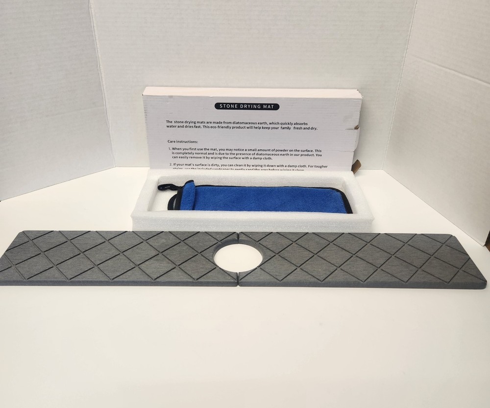 Stone Faucet Mat for Kitchen Sink Quick Dry Diatomite Sink Splash Guard 23.5 x 4