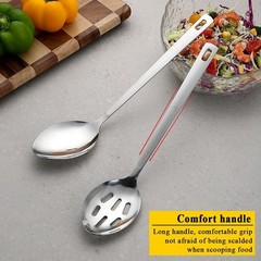 Cooking Spoon Set, Stainless Steel Kitchen Cooking Serving, Solid Spoon, Slot…