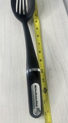 Lot of 3 Kitchen Aid Black Plastic Kitchen Utensils Spoon and Spatulas