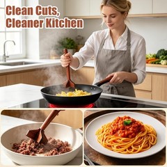 Wooden Ground Beef Masher,Duty Meat Chopper for Ground Beef,Natural Wood