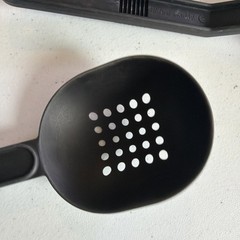 T-fal Black Nylon Spatula Circle Holes Lightweight Plastic Flipper Utensil 2