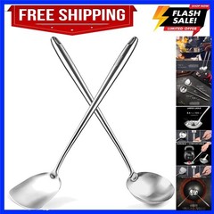 17’’ Wok Spatula and Ladle – Set of 2 Heat-Resistant Wok Tools – Universal Wo…