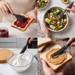 Silicone kitchenware 6-piece set, cream scraper, spatula, oil brush, size scrap