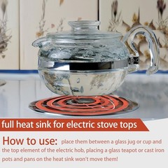 Glass Cooktop Heat Diffuser for Electric Stove – Pack of 4 | Full Heat Sink Prot