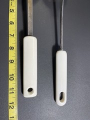 Lot Of 2 Vintage Rounded Slotted Spoons ~ 1 Ekco 400° Max & 1 Unbranded