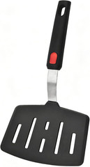 Silicone Wide Slotted Spatula Non-Stick Egg Pancake Turner Heat Resistant Black