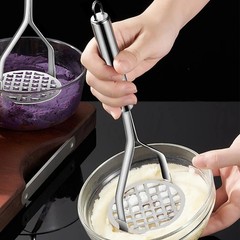 Potato Masher Hangable Stainless Steel Ricer & Vegetable Crusher Kitchen Gadget