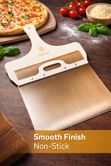 ASHNAEEM 12″ x 14″ Non-Stick Pizza Peel – Smooth Finish Metal Pizza Paddle