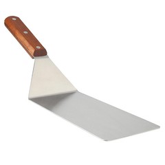 8” Extra Large Sturdy Stainless Steel Spatula Food Turner with Wooden Handle