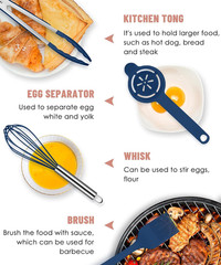 Kitchen Utensils Set-12 Pieces Silicone Cooking Utensils Set (Dishwasher Safe) 3