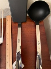 All Clad Utensils Set of 3 Slotted Spatula Non-Stick Solid Spatula & 6 oz Ladle