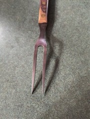Vintage Ohio China Company Wooden Riveted Serving Meat Fork
