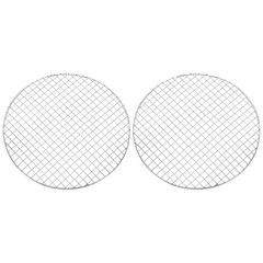 2Pcs Round Cooking Rack Dia 12 Inch Stainless Steel Grill Grate Silver