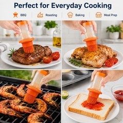 All-in-One Silicone Oil Bottle Brush-Pastry Baking & Basting Brush, Kitchen Tool
