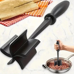 Pampered Chef Mix Chop Meat Chopper Black Nylon Crumble Mixer Masher
