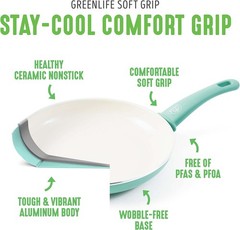 GreenLife Nonstick 8″ Frying Pan Skillet, Turquoise