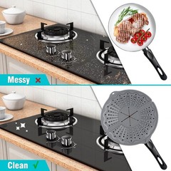 Silicone Splatter Screen For 10 11 and 12 Inch Frying Pan Foldable Splash Guard