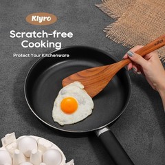 Wooden Cooking Utensils Set Nonstick Spoon Spatula Spreader with Holder 9 Pcs