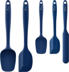 BPA-Free Silicone Spatulas – 5-Piece Dishwasher Safe Set in Classic Blue