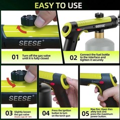 SEESE Powerful Propane Torch Gun,Kitchen Cooking Torch With One-Touch Max Fir…