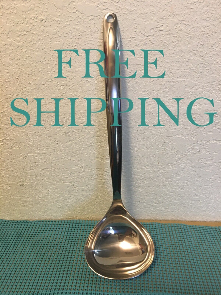 18/8 Stainless Steel LONG Sturdy LADLE 13″, Hangable (China)