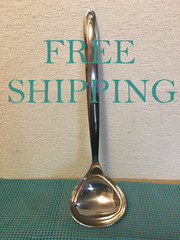 18/8 Stainless Steel LONG Sturdy LADLE 13″, Hangable (China)