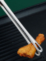 1 pc Stainless Steel BBQ Tongs – Long Handle, Non-Slip Grip for Cooking,Grilling