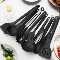 Silicone Cooking Utensils Set – 600°F Heat Resistant, Nonstick Kitchen Utensi…
