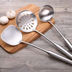 Stainless Steel Kitchen Utensils Set 3 Pcs Cooking Tools, Spatula, Ladle, Spoon