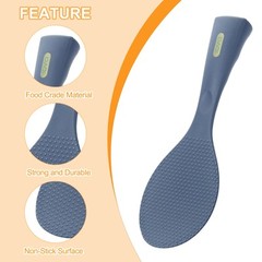 Silicone Rice Paddle Non-Stick Rice Spoon Spatula Heat Resistant Grey