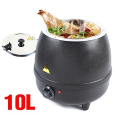 10L Stainless Steel Pot Electric Commercial Soup Kettle Jug Mulled Wine Warmer