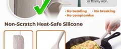 2 Pieces Silicone Spatula Set with Premium Steel Core, Heat Resistant Up to