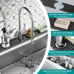 Stone Faucet Mat for Kitchen Sink – Quick Dry Diatomite Sink Splash Guard, Pr…