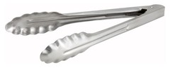 9″ Stainless Steel Utility Tongs, Heavyweight
