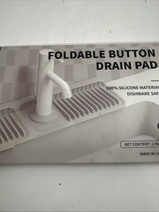 24 inch Faucet Mat for Kitchen Sink 6° Slope Splash Guard with Fasten Button