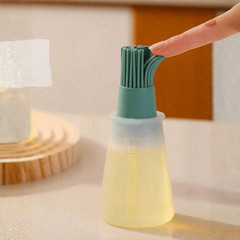 Silicone Oil Bottle Brush BBQ Soft Basting Brush Dispenser Kitchen Cooking Tool