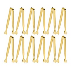 SERVING TONGS 12PACKS STAINLESS STEEL SUGAR TONGS 5.3INCH SMALL TONG KITCHEN APP