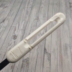 Vtg Bonny Nylon Slotted Wide Round Spatula Pancake Turner Blue White FLAWS READ