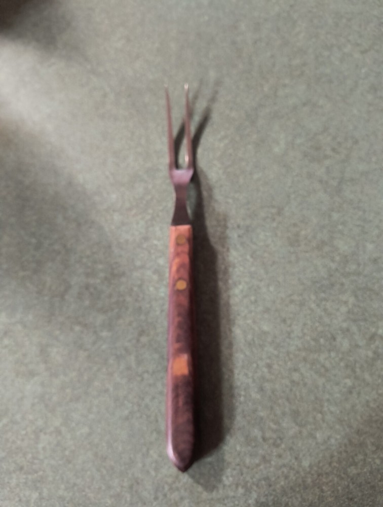Vintage Ohio China Company Wooden Riveted Serving Meat Fork