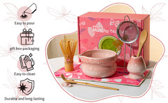 Matcha Whisk & Bowl Set, 8-Piece Ceramic Kit for Traditional Japanese Tea