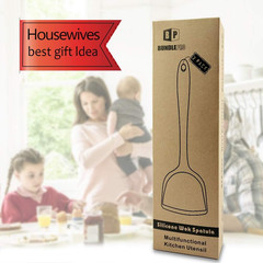 Pack of 2 Silicone Wok Spatula, Non-Stick, Heat Resistant, Easy to Clean and Dis