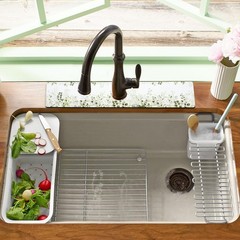 Sink Faucet Absorbing Mat, 2 Pack Drying Mat Around Faucet Sink Splash Guard …