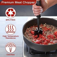Meat Chopper Mix Chop Chef Masher Pampered Spatula Blades Kitchen Mixer Heat Res