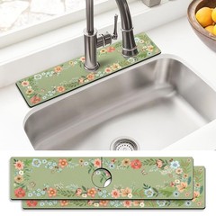 Sink Faucet Absorbing Mat, 2 Pack Drying Mat Around Faucet Sink Splash Guard …