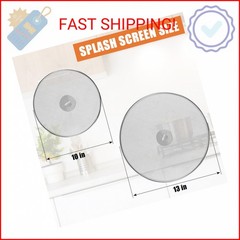 2-Pack Splatter Screens for Frying Pan – Stainless Steel Grease Splatter Guard w