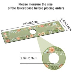 Sink Faucet Absorbing Mat, 2 Pack Drying Mat Around Faucet Sink Splash Guard …